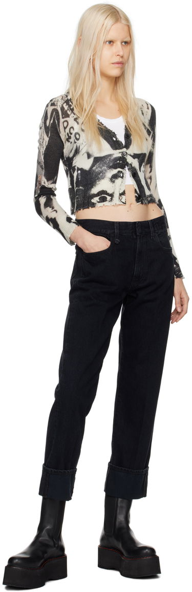 Džínsy R13 R13 Romeo Cuff Jeans Čierna | R13WD113-D184A, 3