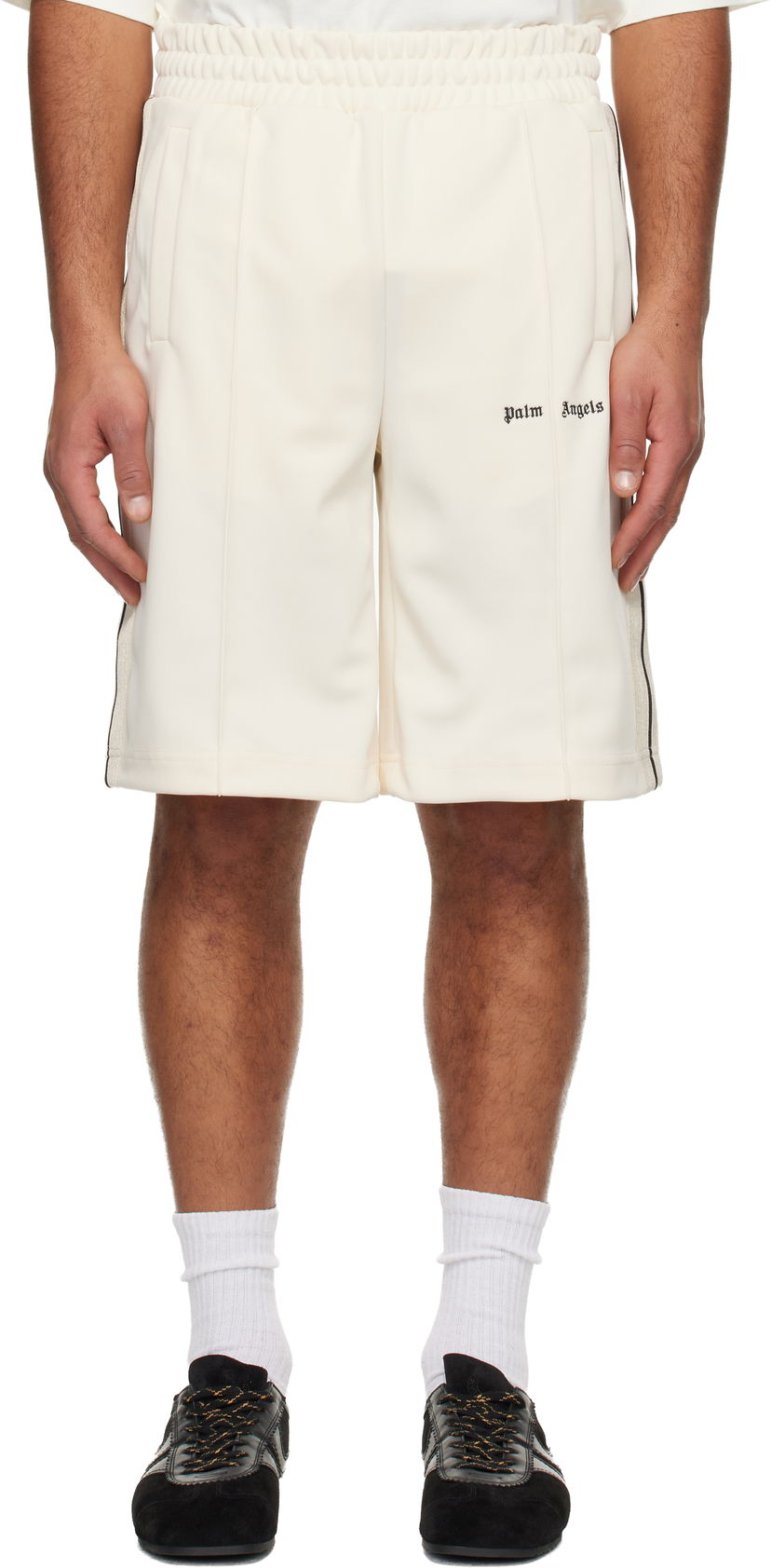 Šortky Palm Angels Classic Logo Track Shorts Biela | PMCL009C99FAB0010410