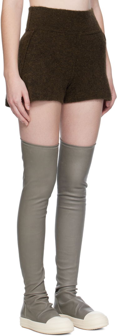 Šortky Rick Owens Rick Owens Alpaca Knit Shorts Béžová | RP02E4698 KWP, 4