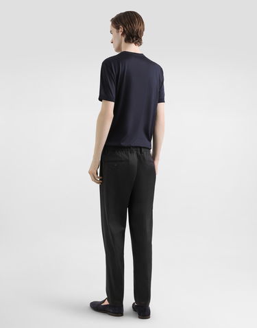 Tričko Dolce & Gabbana Dolce & Gabbana Silk Short-Sleeved T-Shirt Navy | G8ST1TFU75FS8282, 2