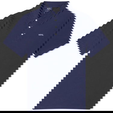 Polo tričko A.P.C. Carter Logo Polo Tee Navy | COGWZ-H26342-IAK, 0