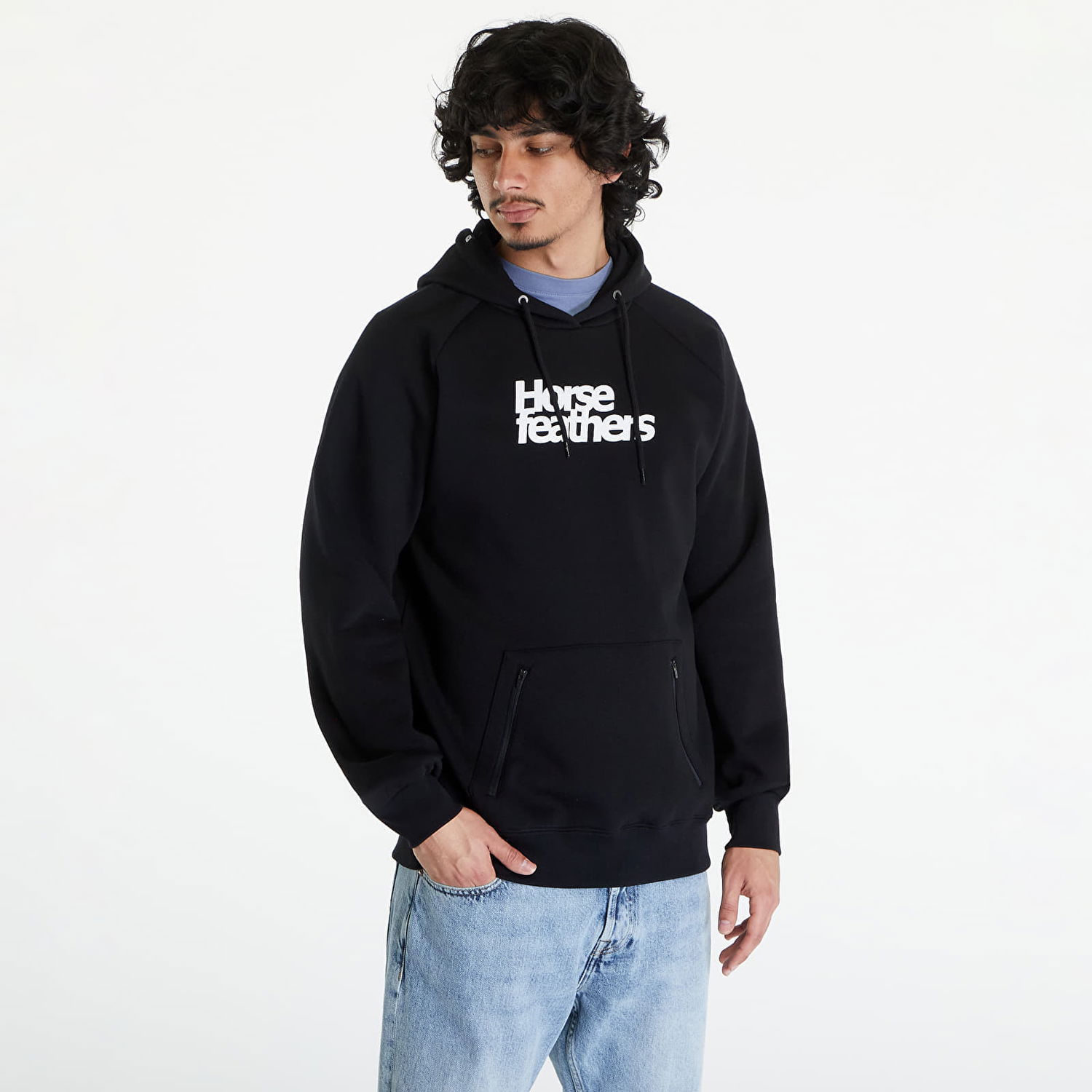 Mikina Horsefeathers Flair Sweatshirt Black Čierna | TM050A, 0