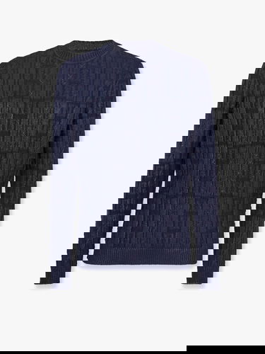 Sveter FENDI Sweater Crewneck Patterned Modrá | FZX091ASGOF0H5A, 0