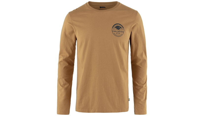 Tričko FJÄLLRÄVEN Forever Nature Badge Long Sleeve T-Shirt Hnedá | F87303-232