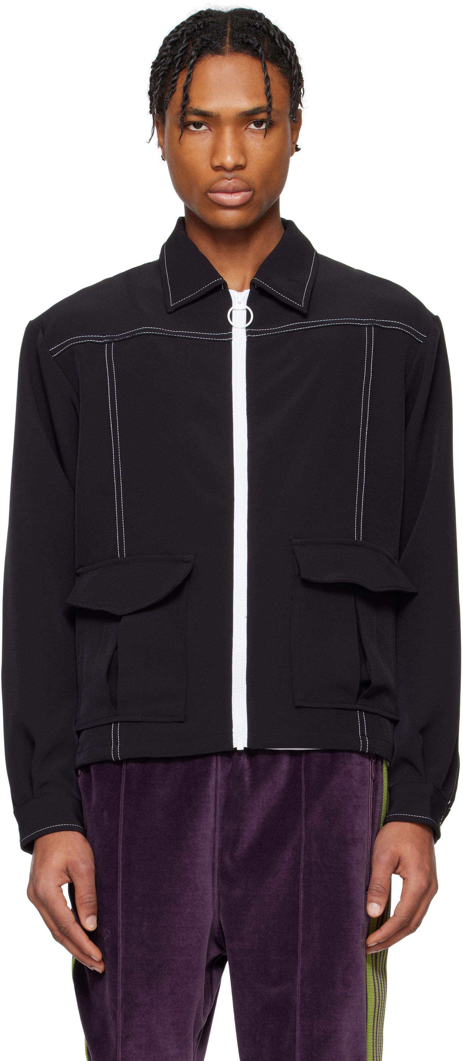 Bunda Needles NEEDLES Stitched Sport Jacket Čierna | QV194, 0