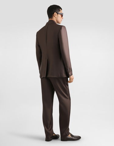 Nohavice Dolce & Gabbana Dolce & Gabbana Silk Twill Jogging Trousers Hnedá | GP12QTFU10SM1213, 2