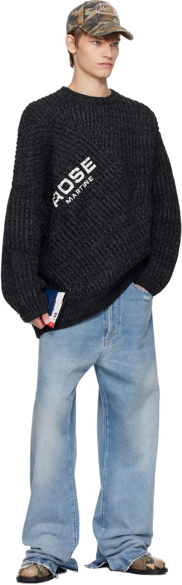 Sveter Martine Rose Martine Rose Engineered Fisherman Rib Sweater Čierna | 971YA03053, 3