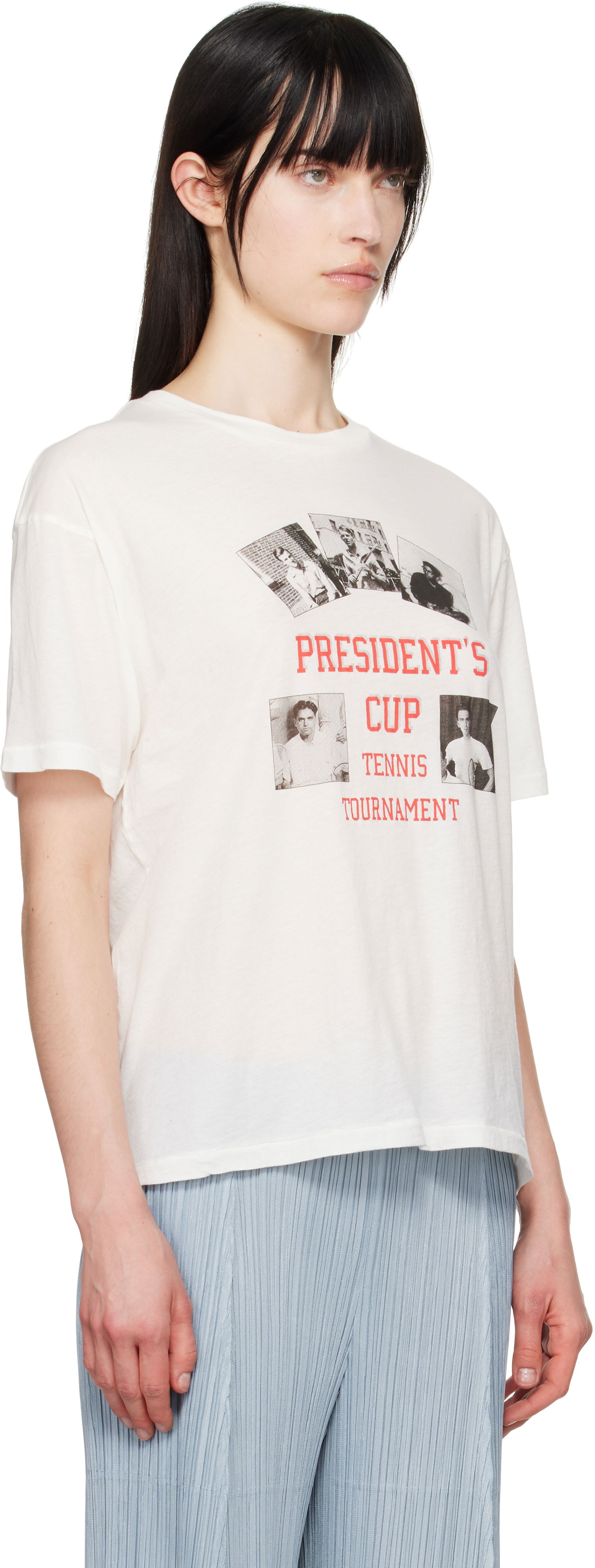 Tričko Bode Bode 'President's Cup' Tennis Tournament Graphic T-Shirt Biela | MRS25CS020, 1