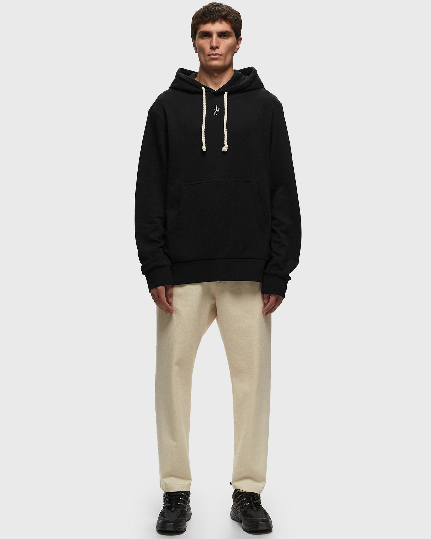 Mikina JW Anderson ANCHOR EMBROIDERY HOODIE Čierna | JW0111-PG1339-999, 1