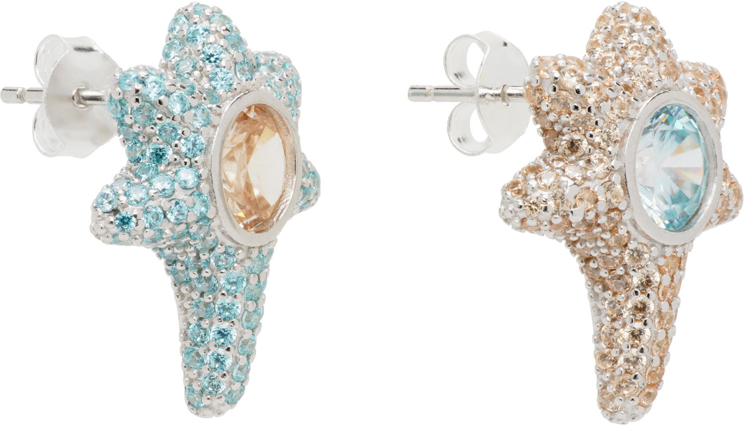 Náušnice Collina Strada Starfish Pave Stud Earrings Rôznofarebný | XX1304, 1