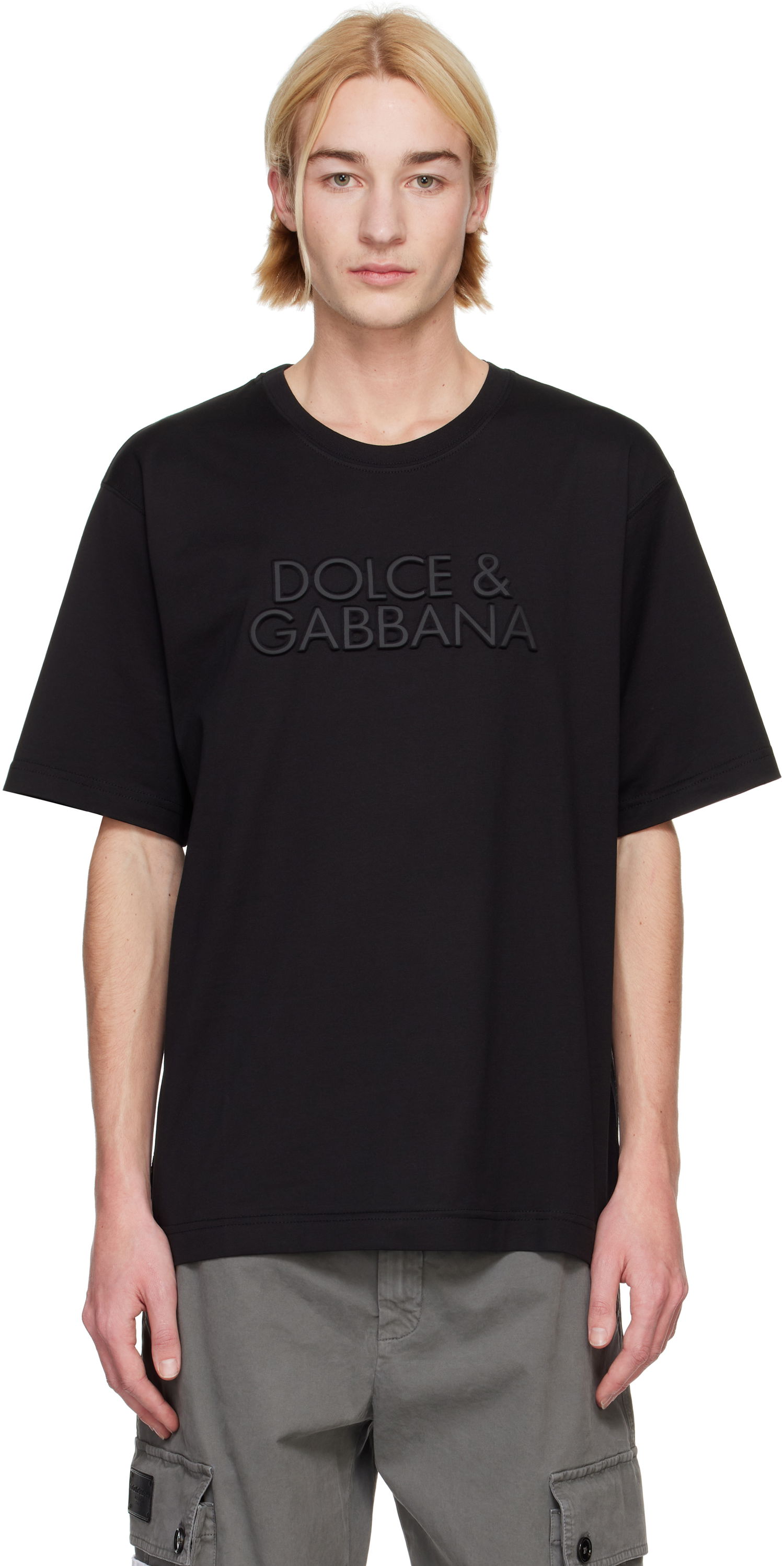Tričko Dolce & Gabbana Dolce&Gabbana Cotton T-Shirt with Logo Čierna | G8PN9ZG7NWN, 0