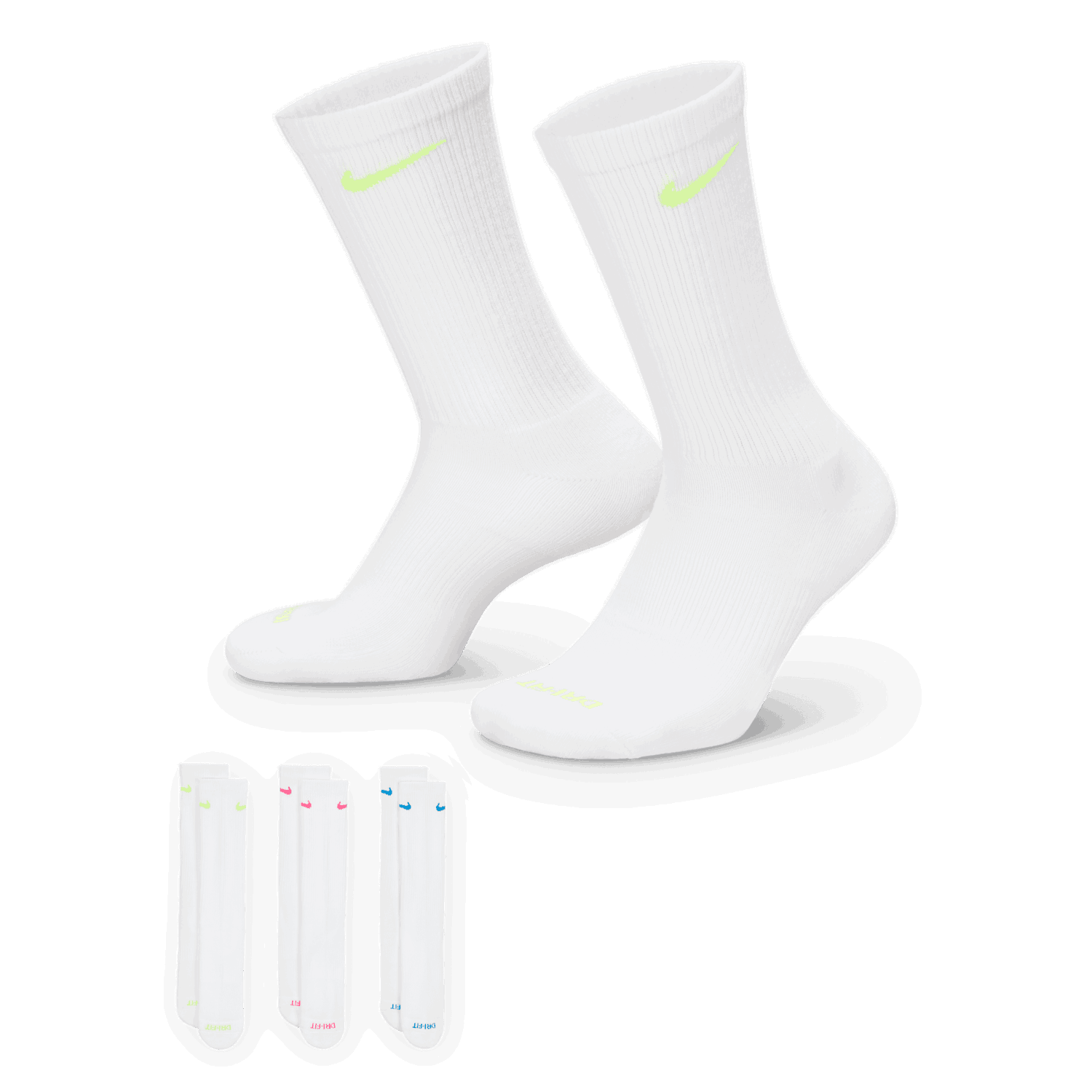 Ponožky Nike Everyday Plus Cushioned Training Socks (3 Pairs) Biela | SX6888-938, 0