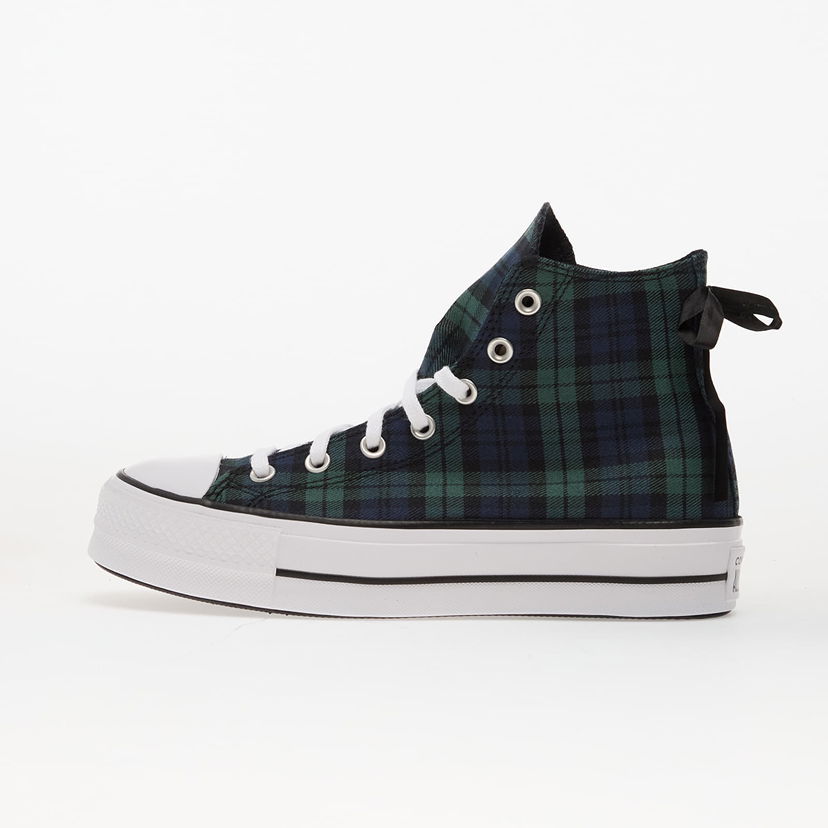 Tenisky a topánky Converse Chuck Taylor All Star Lift Platform Plaid Hi Zelené | A13879C