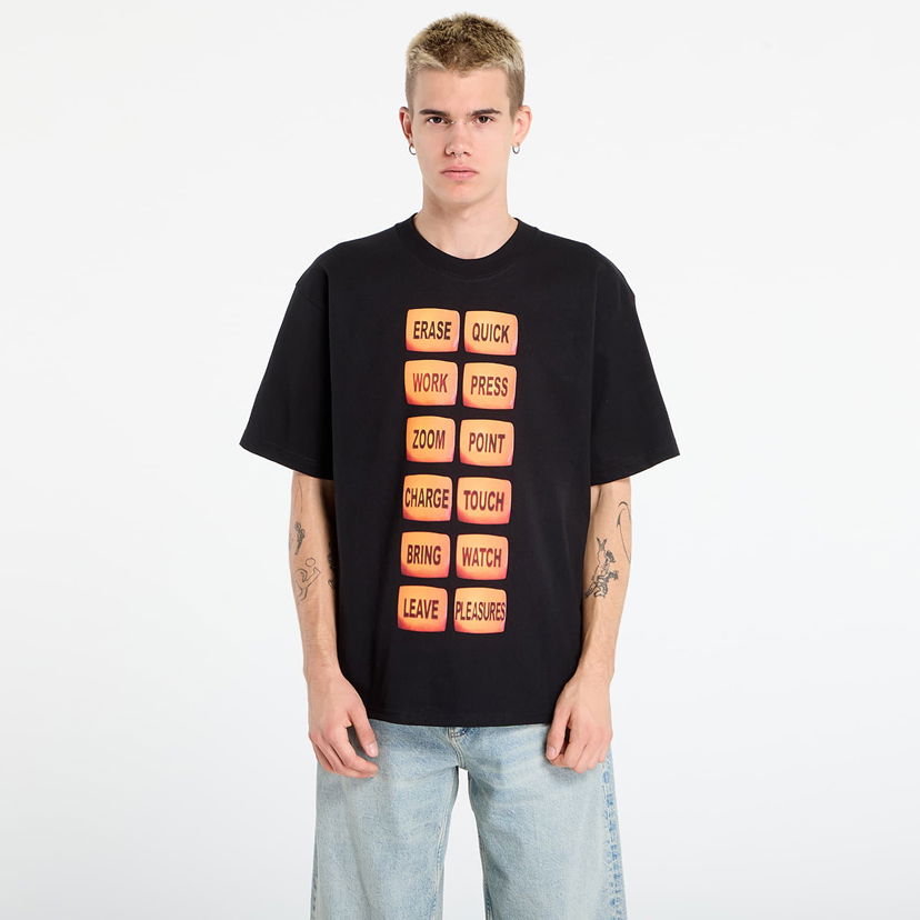 Tričko Pleasures PLEASURES Technologic T-Shirt Čierna | P25DP020-BLACK