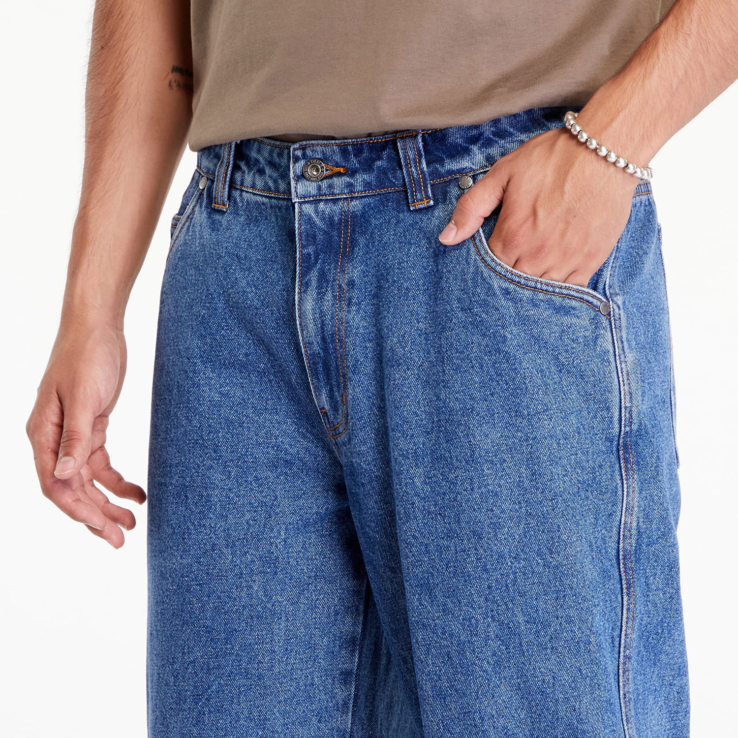 Džínsy Dime Classic Relaxed Denim Pants Indigo Washed Modrá | DIMESU2444IND, 1