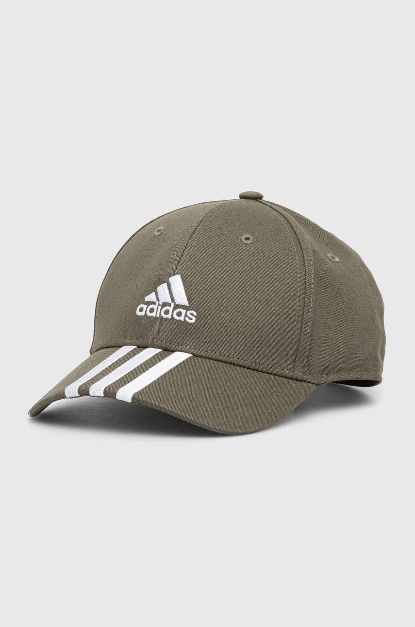 Šiltovka adidas Performance 3-Stripes Cotton Twill Baseball Cap Zelené | II3511, 0