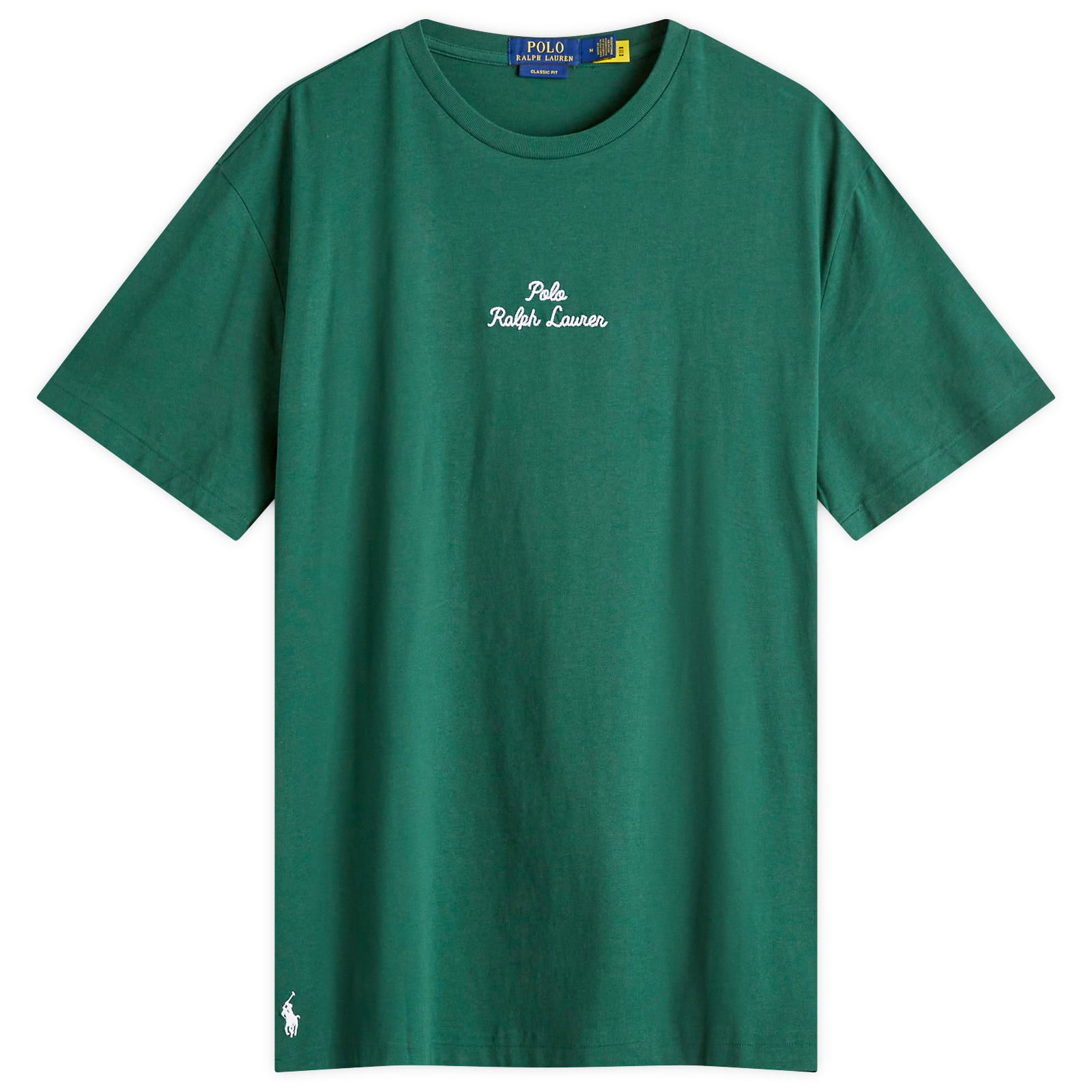 Polo Ralph Lauren Men's Script Logo T-Shirt in Vintage Pine, Size Large | END. Clothing