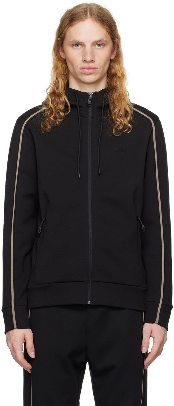 Mikina BOSS Logo-Embossed Hoodie Čierna | 50523912, 0