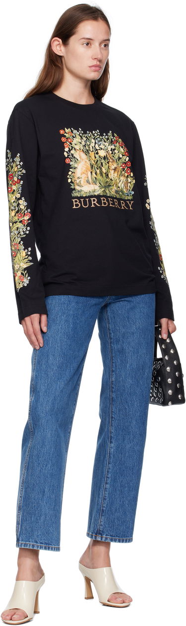 Tričko Burberry Burberry Forest Print Long-Sleeve T-Shirt Čierna | 8115847, 3