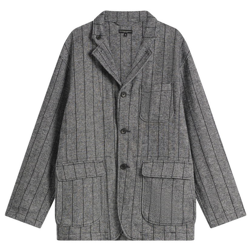 Bunda Engineered Garments Herringbone Wool Loiter Jacket Šedá | 25F1D001-OZ002
