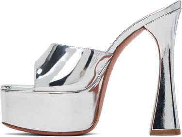 Starostlivosť o obuv Amina Muaddi Amina Muaddi Dalida Heeled Platform Sandals Metalická | DALIDA SANDAL PLATEAU MIRROR, 2