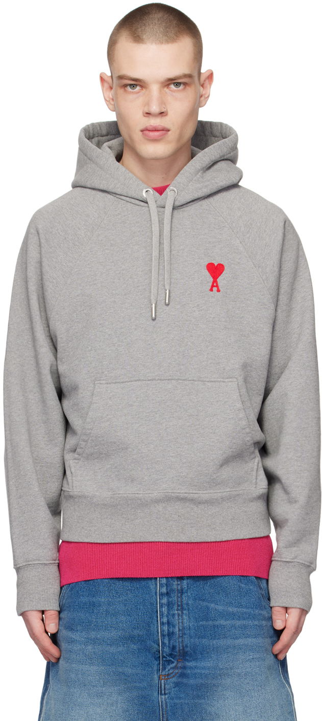 Mikina AMI Hoodie Šedá | USW204.747, 0