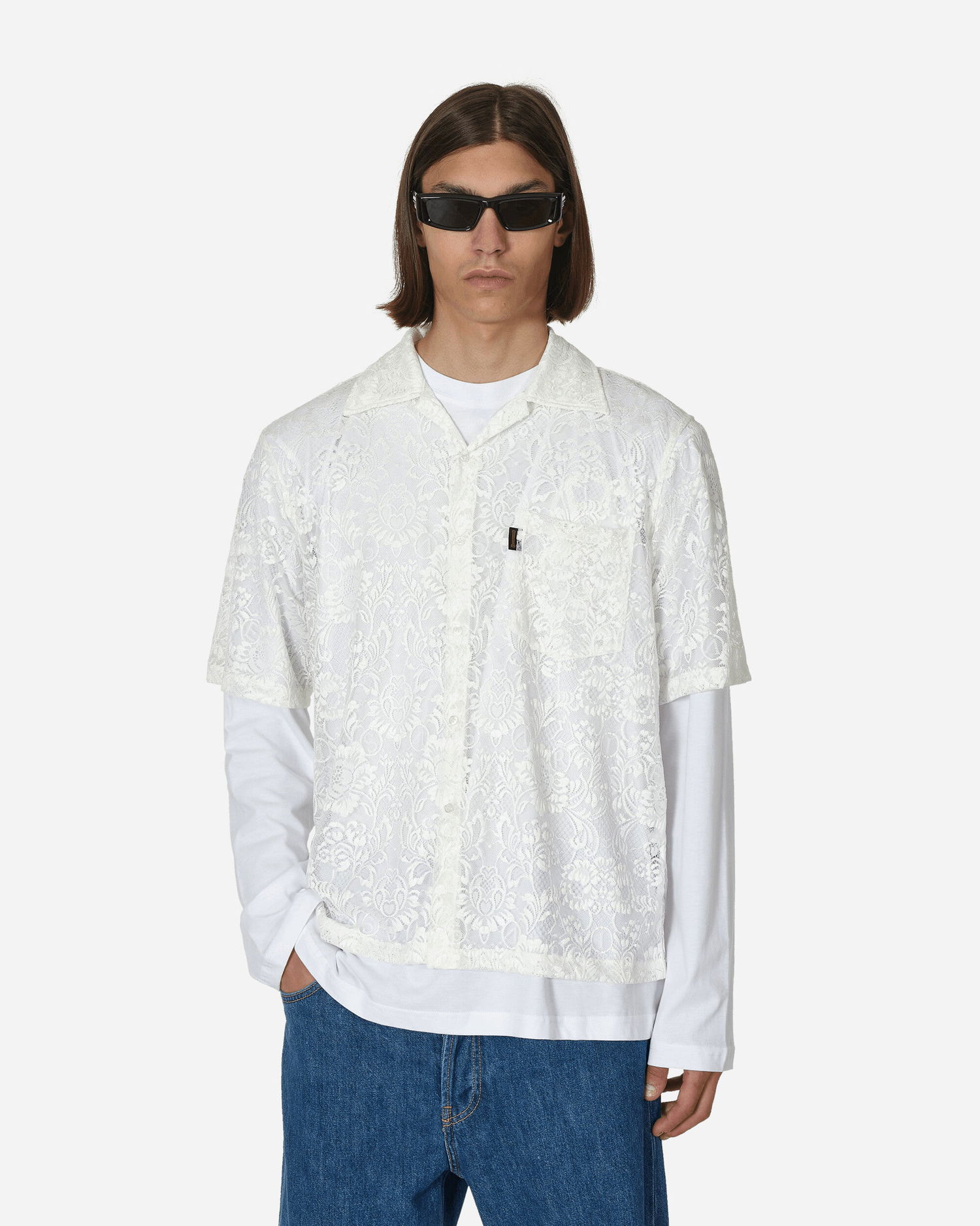 Košeľa Aries Lace Hawaiian Shirt Biela | CTAR40103 WHT, 1
