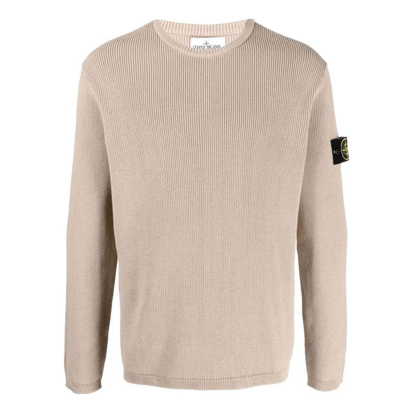 Sveter Stone Island Knitted Jumper With Logo Patch Béžová | 7815507D8-V0092