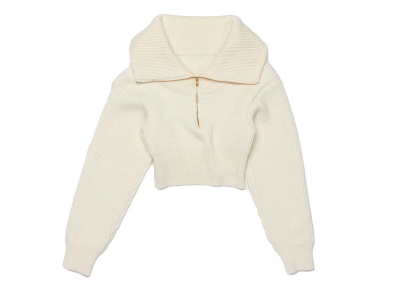 Sveter Jacquemus La Maille Risoul Sweater Off-White Biela | 213KN501-2086-110