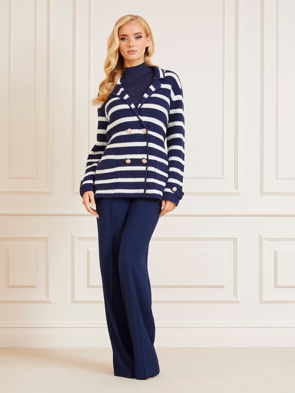 Sveter GUESS Marciano Striped Sweater Jacket Navy | 4RGR095792Z, 0