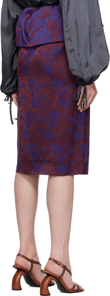 Sukňa Dries Van Noten Dries Van Noten Jacquard Peplum Midi Skirt Fialová | 251-010803-1224, 2