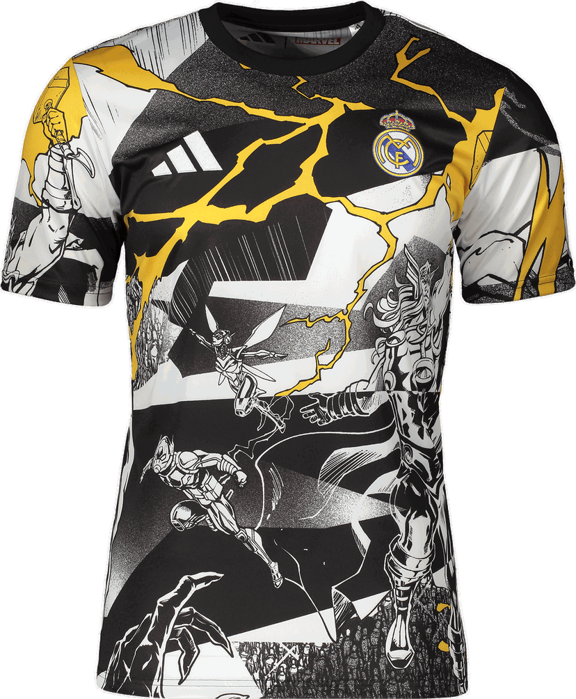 Dres adidas Originals Real Madrid Avengers Prematch T-Shirt 2025/26 Rôznofarebný | jz9016