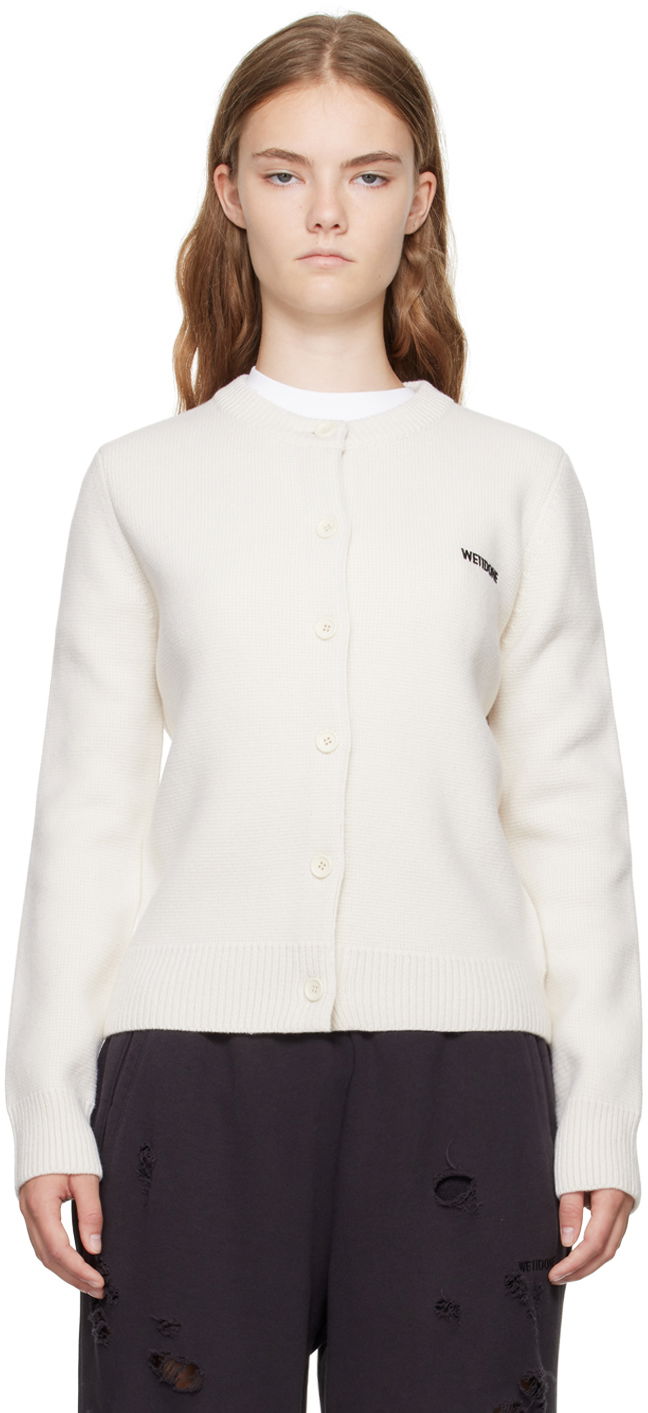 Sveter We11done We11done Women's Cardigan Biela | WD-KC2-24-602-W-IV, 0