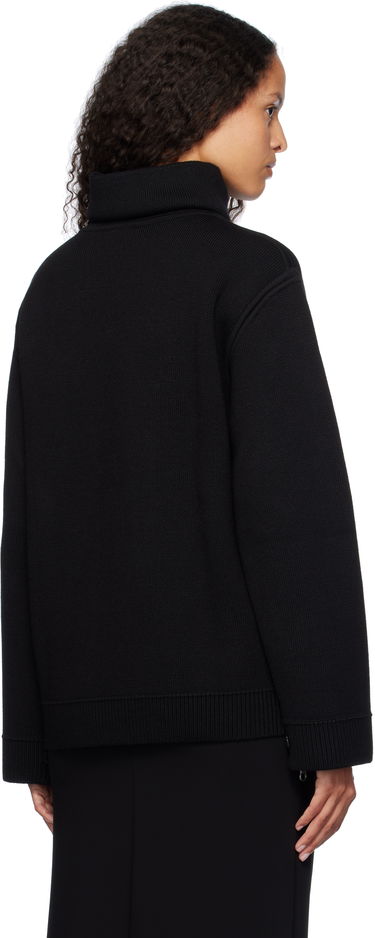 Sveter Courrèges Oversized Mockneck Knit Sweater Čierna | 424MPU198FI0036, 2