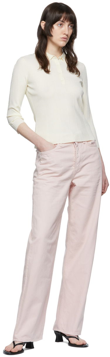 Polo tričko rag & bone Pacey Knit Polo Biela | WAS22P049WB49, 3