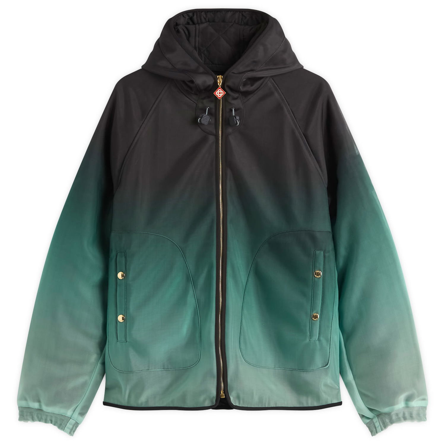 Vetrovka Casablanca Casablanca Gradient Technical Windbreaker Jacket, Size Small Zelené | MPF25-JK-394-01, 1