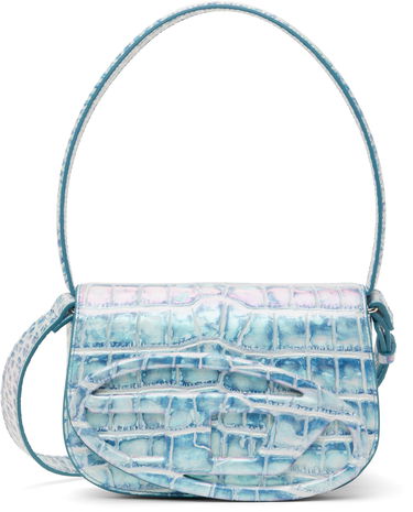 Taška cez rameno Diesel 1dr Crocodile-Embossed Shoulder Bag Modrá | X08396 P8247, 0