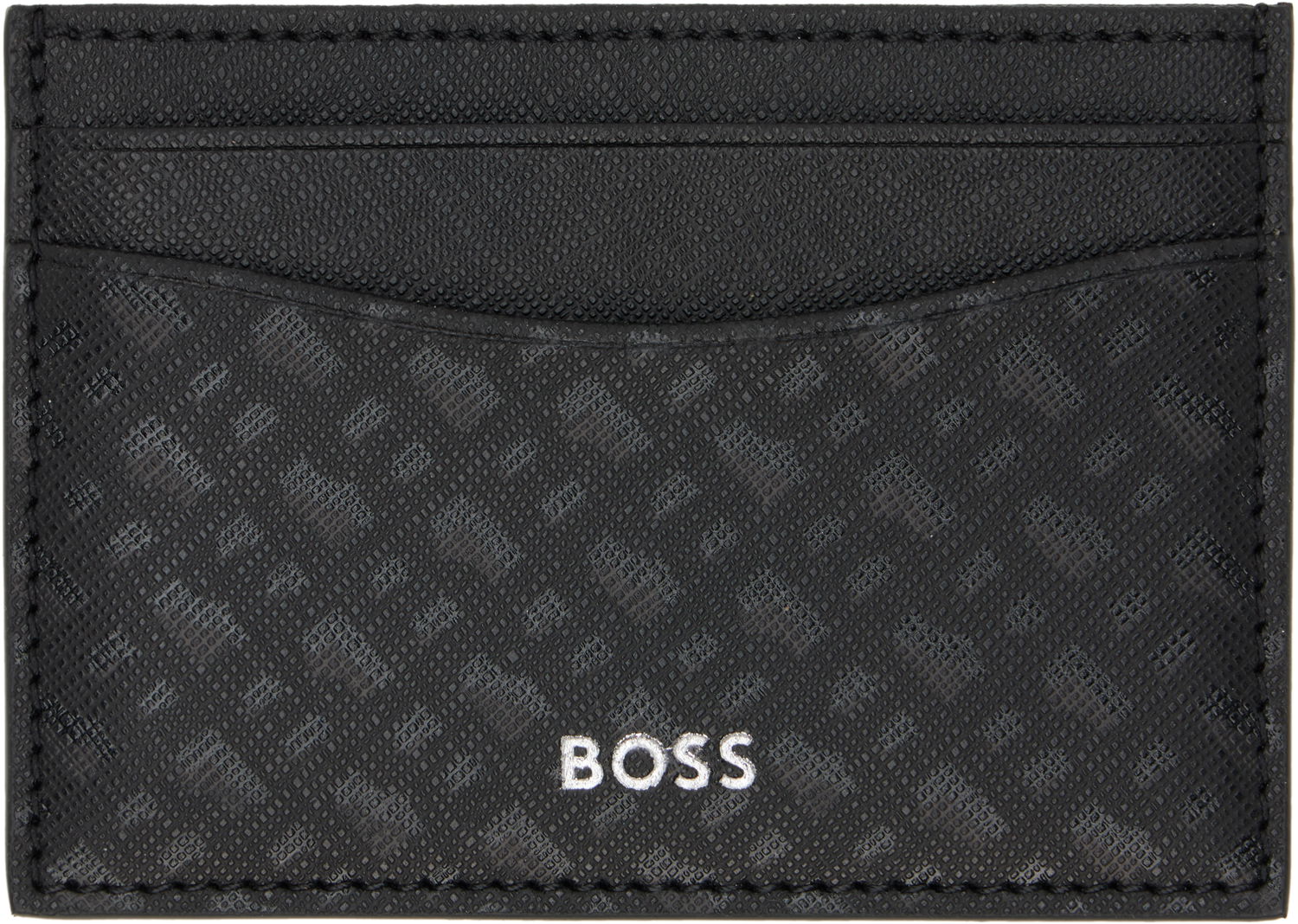 Peňaženka BOSS Saffiano Leather Card Holder Čierna | 50542389, 0