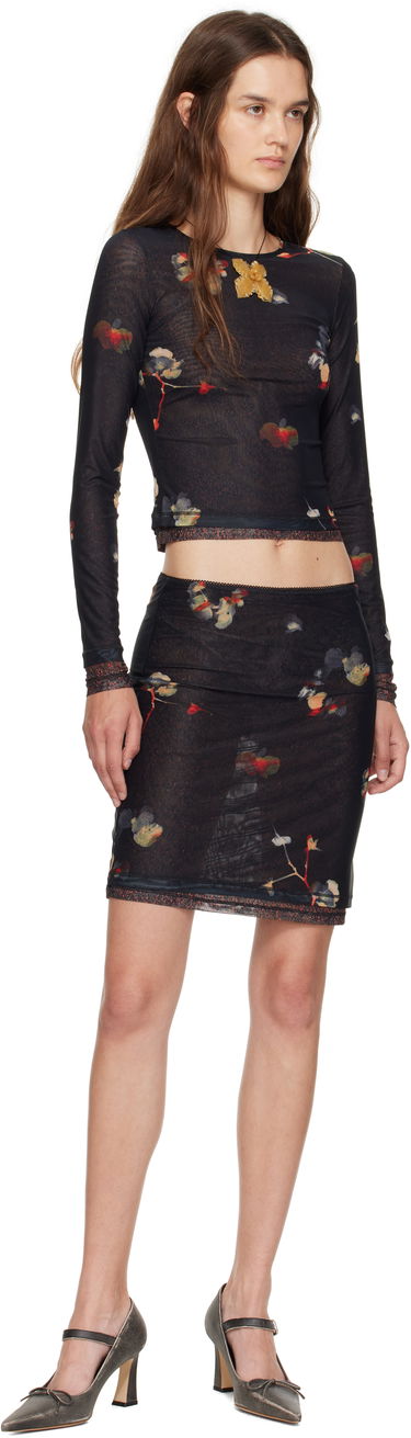 Sukňa Eckhaus Latta Eckhaus Latta Duet Floral Print Miniskirt Čierna | 1402-EL-PF25-BP -, 3