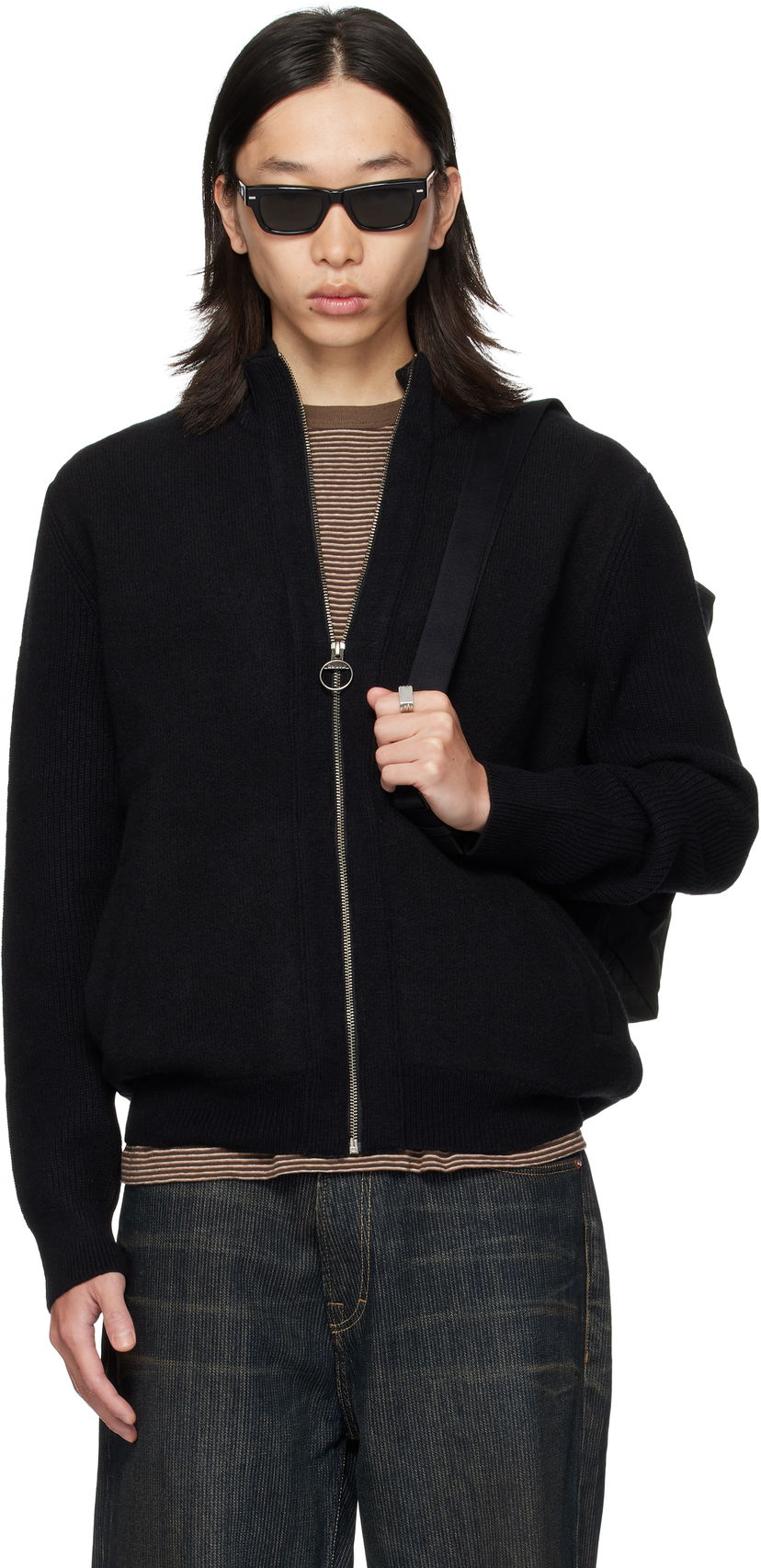 Sveter Barbour Barbour Milburn Zip Cardigan Čierna | MKN1661BK31