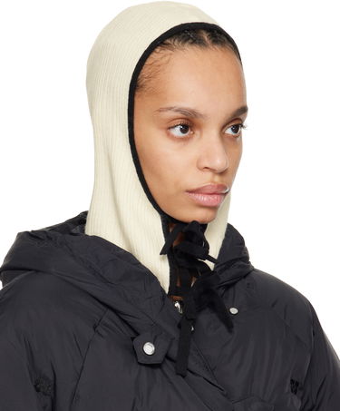 Sveter GANNI Ganni Cashmere Mix Hooded Balaclava Béžová | A6484, 1