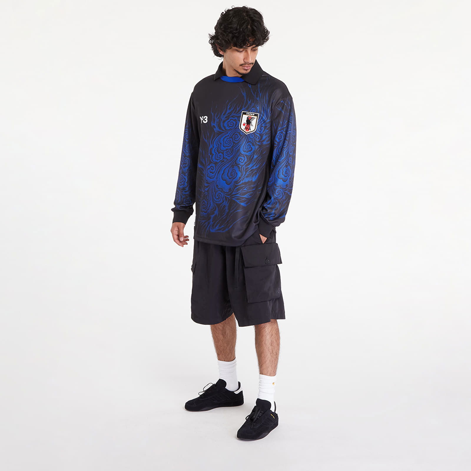 Yohji Yamamoto x JFA Long Sleeve Tee UNISEX Black/ Bold Blue