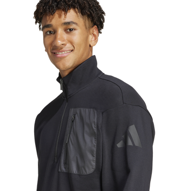 Mikina adidas Originals adidas City Escape Fleece Half-Zip Sweatshirt Čierna | jf3290, 4