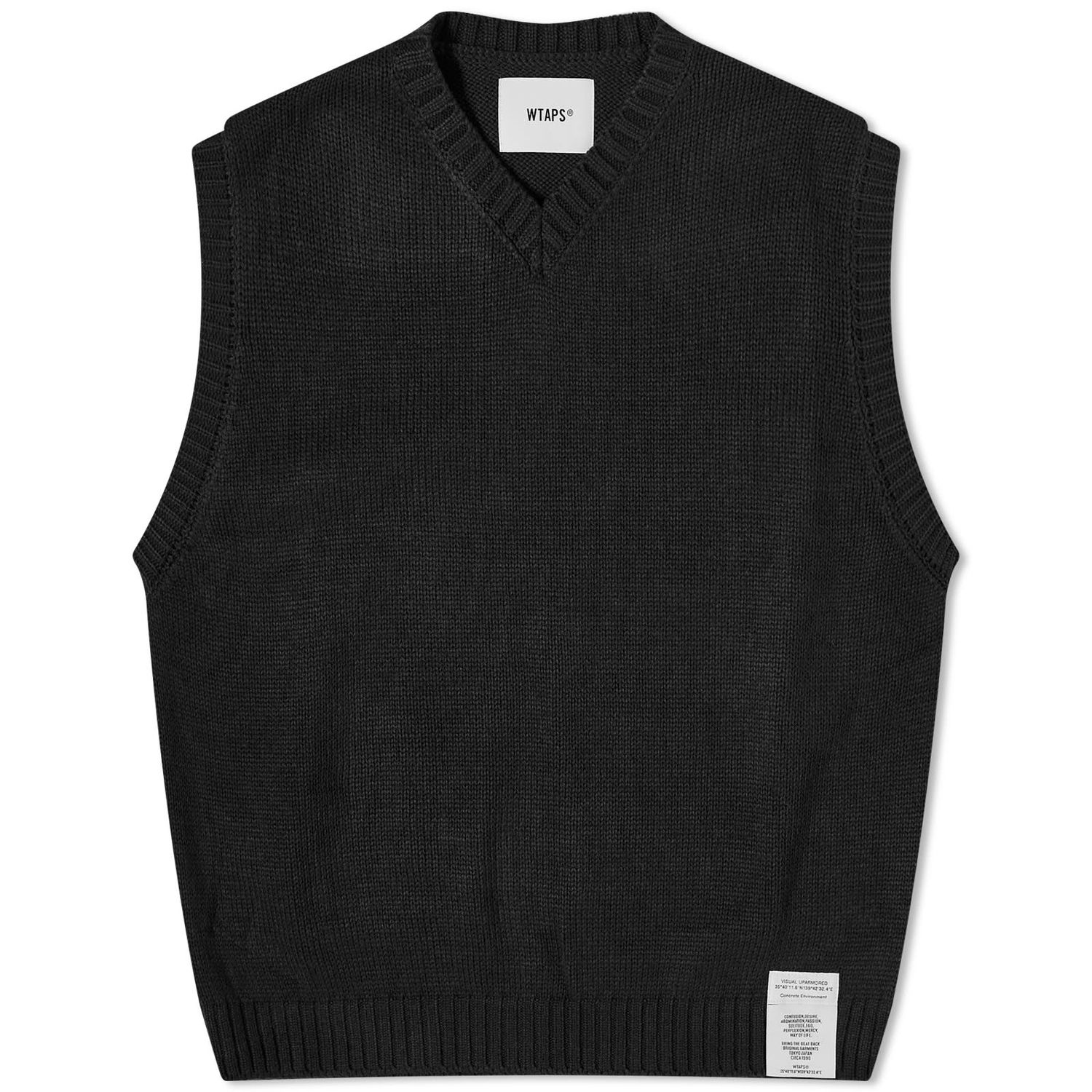 Sveter WTAPS 01 Knitted Vest Čierna | 232MADT-KNM01-BLK, 0