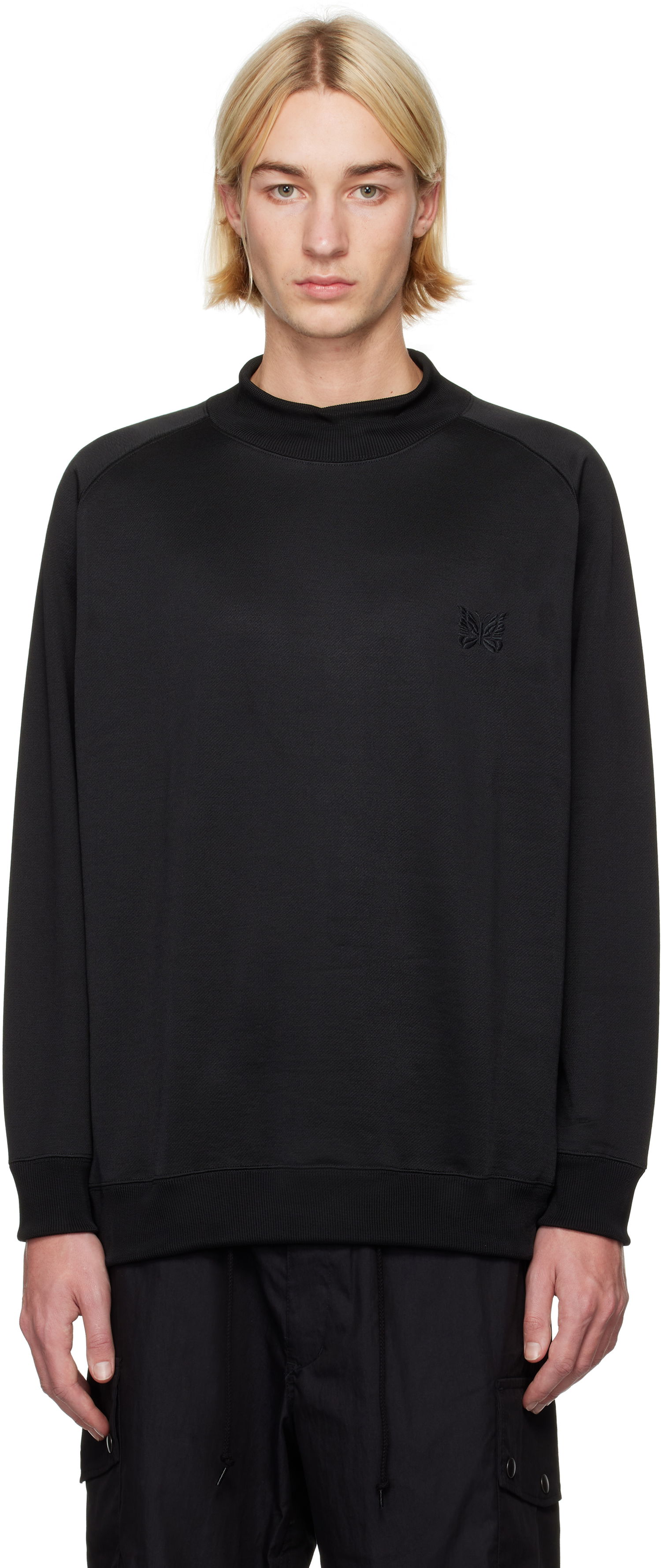 Tričká a tielka Needles Mock Neck T-Shirt Čierna | PU286, 0