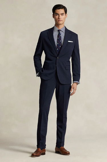 Nohavice Polo by Ralph Lauren Navy Blue Wool Blend Blazer Navy | 715921717, 4