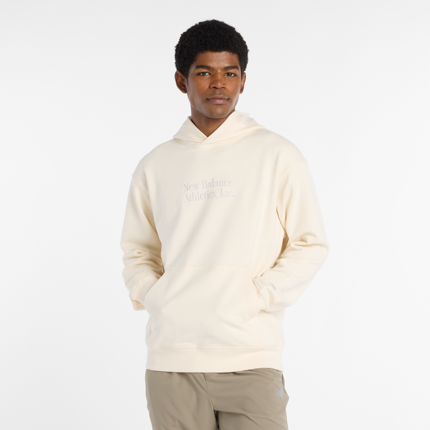 Mikina New Balance Men's Hoodie Béžová | NBMT53925PEF, 0