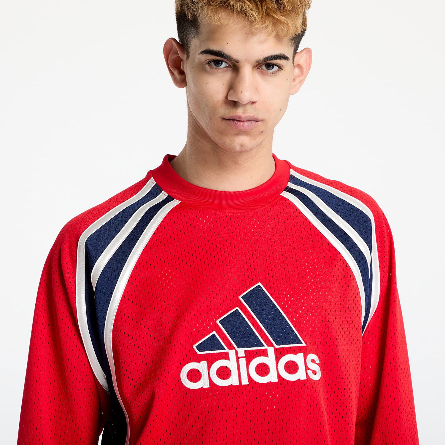 Mikina adidas Performance Mesh Long Sleeve Warm Up Top Červená | JD5376, 1
