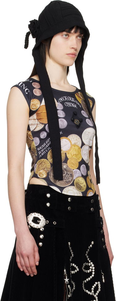 Sukňa Chopova Lowena Chopova Lowena Angelica Coin Print Short Sleeve Top Čierna | 2302, 1
