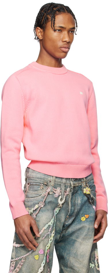 Sveter Acne Studios Acne Studios Knit Cotton Sweater Ružová | C60102-, 1